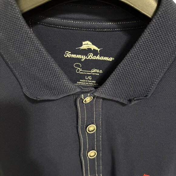 Tommy Bahama Stripped Polo Shirt Pima Cotton Size XL/TG - Picture 3 of 6